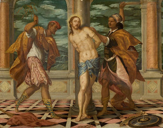La Flagellation - Ecole de Paolo Veronese — vy av konstverket