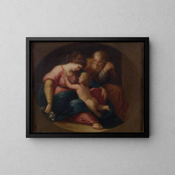 Sainte Famille - Ecole d'Angelica Kauffmann — inramlat konstverk på väggen