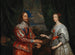 porträtt av kung Charles I och drottning Marie Henriette - Antoine van Dyck-skolan — vy av konstverket