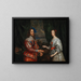porträtt av kung Charles I och drottning Marie Henriette - Antoine van Dyck-skolan — inramlat konstverk på väggen