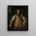 porträtt av Rupert 1619-1682, prins och kurfurste av Rheinland och hertig av Cumberland i stridsutstyr - Antoine van Dycks skola — inramlat konstverk på väggen