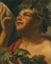 Bacchus - Caravaggio-skolan — vy av konstverket