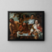 Le satyre et le paysan - Ecole de Jacob Jordaens — inramlat konstverk på väggen
