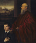 Andrea Renier och hans son Daniele - Jacopo Tintoretto-skolan — vy av konstverket