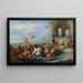 Festin des dieux med bröllopet mellan Neptune och Amphitrite - Jan Brueghel den Äldre skola — inramlat konstverk på väggen