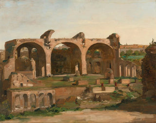 Follower of JeanBaptisteCamille Corot - Basilica Of Constantine In The Roman Forum.webp