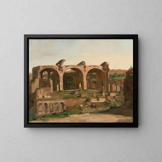 Follower of JeanBaptisteCamille Corot - Basilica Of Constantine In The Roman Forum.webp