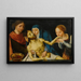 La Lamentation - Ecole de Joos van Cleve — inramlat konstverk på väggen