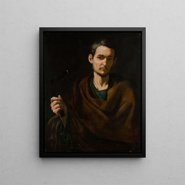 Saint Matthieu - Jusepe de Ribera-skolan — inramlat konstverk på väggen
