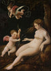 Venus med en cupido - Lucas van Leyden-skolan — vy av konstverket