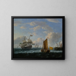 Follower of Ludolf Backhuysen - Dutch Warships.webp
