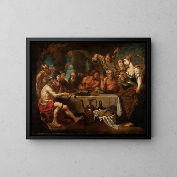 Le Banquet - Ecole de Peter Paul Rubens — inramlat konstverk på väggen