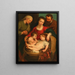 La Sainte Famille avec sainte Élisabeth et l'enfant saint Jean - École de Peter Paul Rubens — inramlat konstverk på väggen