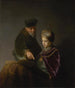 En ung lärd och hans mentor - Rembrandt van Rijns skola — vy av konstverket