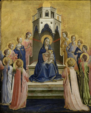 Fra Angelico - Madonna and Child Enthroned and Twelve Angels.webp