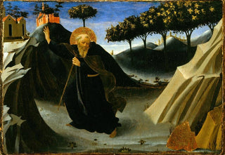 Fra Angelico - Saint Anthony Abbot Shunning the Mass of Gold.webp