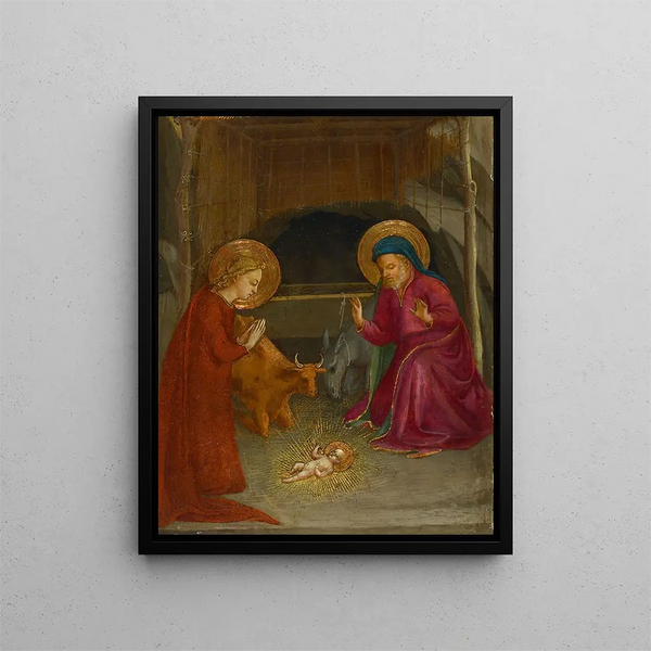 La Nativité - Fra Angelico — inramlat konstverk på väggen