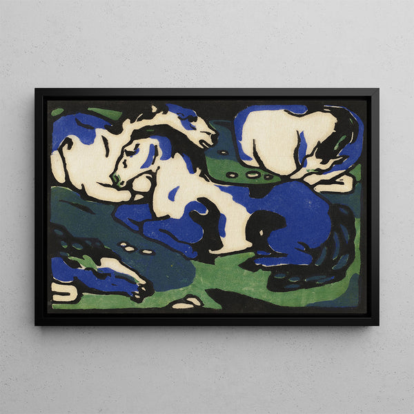 Målning Hästar i vila - Franz Marc | Konsttryck