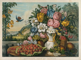 Landskap av frukt och blommor - Frances Flora Bond Palmer — vy av konstverket