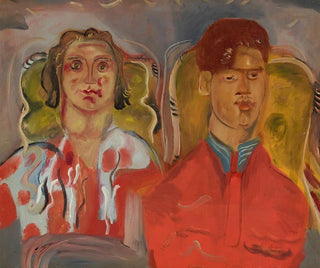 Dubbelporträtt nr 2: Katharine och Anthony West - Frances Hodgkins — vy av konstverket