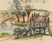 Pont de Flatford - Frances Hodgkins — vy av konstverket