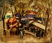 La foire au bord de la mer - Frances Hodgkins — vy av konstverket