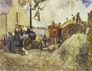 Battage i Cotswolds - Frances Hodgkins — vy av konstverket