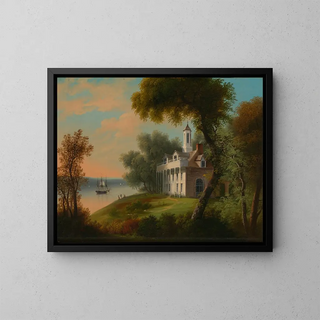 Mont Vernon - Frances Mary Jennie Bellows Millard — inramlat konstverk på väggen