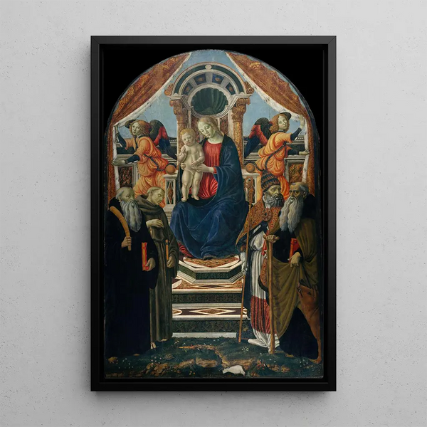 Francesco Botticini - Madonna and Child Enthroned with Saints and Angels.webp