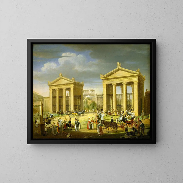 L'Approche de la Villa Borghèse à Rome - Francesco Diofebi — inramlat konstverk på väggen