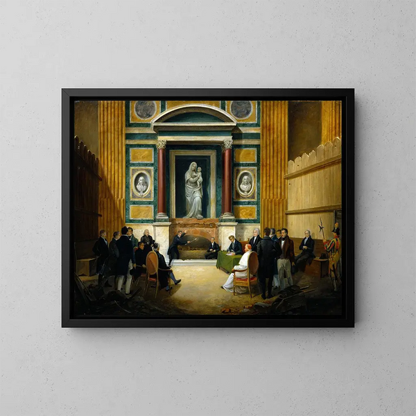 Raphaël vid Panthéon 1833 - Francesco Diofebi — inramlat konstverk på väggen