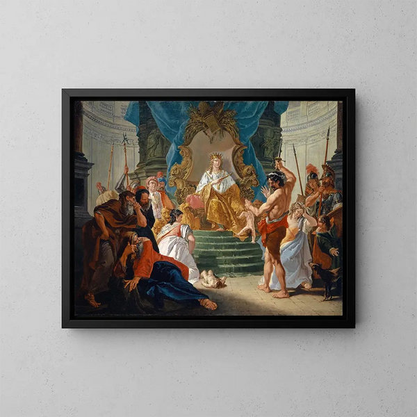Le Judgement of Solomon - Francesco Fontebasso — inramlat konstverk på väggen