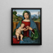 Vierge à l'Enfant La Madone Gambaro - Francesco Francia — inramlat konstverk på väggen
