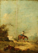 Cavalier i ett landskap - Francesco Guardi — vy av konstverket