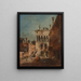 En arkitektonisk fantasibild med ett campiello - Francesco Guardi — inramlat konstverk på väggen