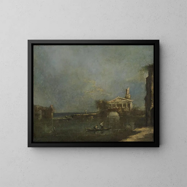 Lagune nära Venedig - Francesco Guardi — inramlat konstverk på väggen