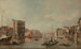 Le Grand Canal à Venise avec le Palazzo Bembo - Francesco Guardi — vy av konstverket