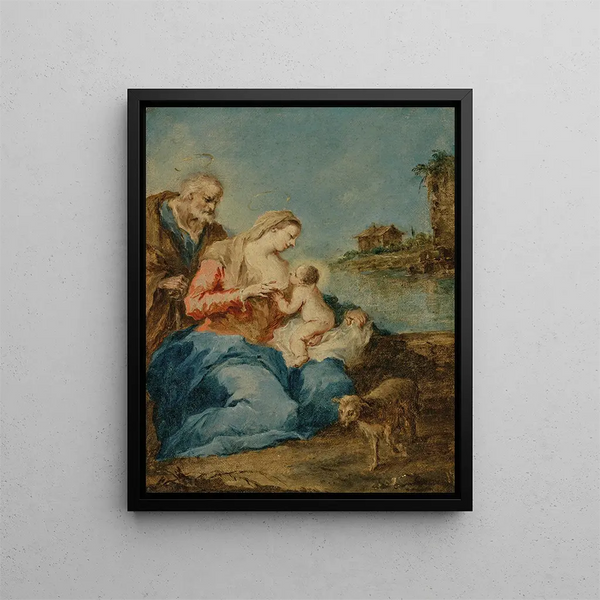 La Sainte Famille - Francesco Guardi — inramlat konstverk på väggen