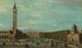 La Piazza San Marco i Venedig, vy västerut - Francesco Guardi — vy av konstverket