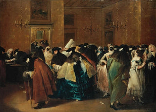 Francesco Guardi - The Ridotto In Venice With Masked Figures Conversing.webp