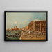 Venise, le Molo avec la Libreria, la Punta della Dogana et Santa Maria della Salute - Francesco Guardi — inramlat konstverk på väggen