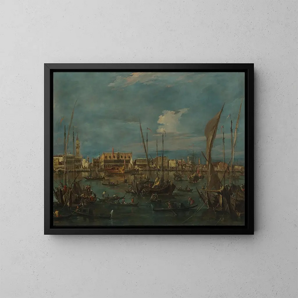 Venise depuis le Bacino di San Marco - Francesco Guardi — inramlat konstverk på väggen