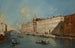 Venise, le Rio dei Mendicanti vers le nord avec l'église de San Lazzaro dei Mendicanti - Francesco Guardi — vy av konstverket