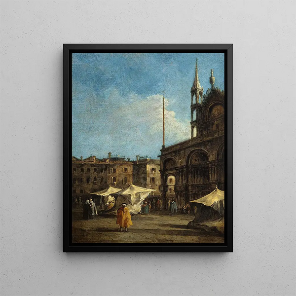 Vue de la place Saint - Marc à Venise - Francesco Guardi — inramlat konstverk på väggen