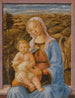 La Vierge et l'Enfant assis sur le rebord d'une fenêtre Un paysage au-delà - Francesco Pesellino — vy av konstverket