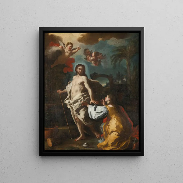 Noli Me Tangere - Francesco Solimena — inramlat konstverk på väggen