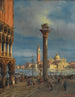 Venise, vy från Piazzetta med Dogepalatset i riktning mot San Giorgio Maggiore - Francesco Zanin — vy av konstverket