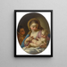 La Vierge à l'Enfant avec le petit saint Jean-Baptiste - Francesco de Mura — inramlat konstverk på väggen