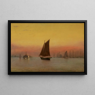 Francis Augustus Silva - Misty Morning New York Harbor.webp