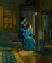 À la fenêtre - Francis Coates Jones — vy av konstverket
